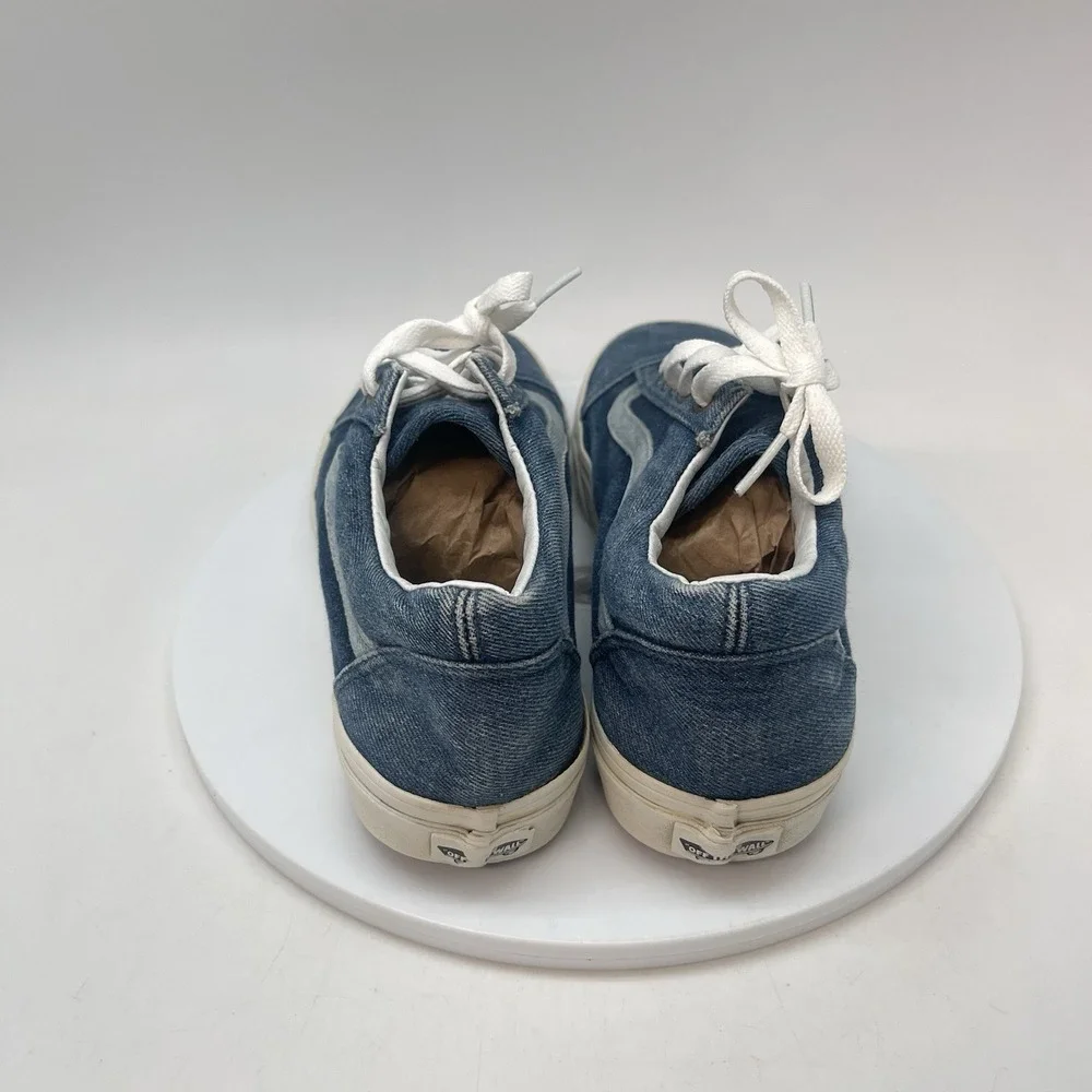 Vans Old Skool Mens‎ 8 Blue Athletic Skate Canvas Suede Shoes Sneakers 721278